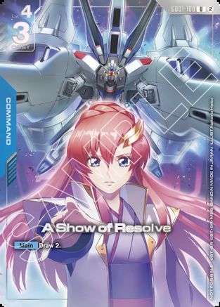 A Show of Resolve (1st Anniversary Event) (GD01-100) - Gundam Promotional Cards Holofoil