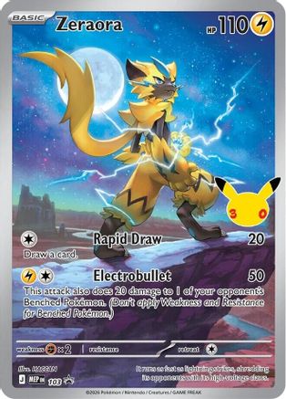 Zeraora (30th Celebration) (103) - Holofoil ME Mega Evolution Promo - Promo