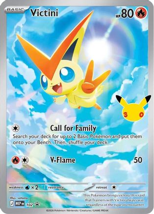 Victini (30th Celebration) (102) - Holofoil ME Mega Evolution Promo - Promo