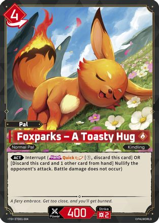 Foxparks - A Toasty Hug (ETD01-004) - TD01 Dawn of Palpagos RedBlue