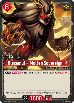 Blazamut - Molten Sovereign (TSR) (ETD01-007TSR) - TD01 Dawn of Palpagos RedBlue Foil