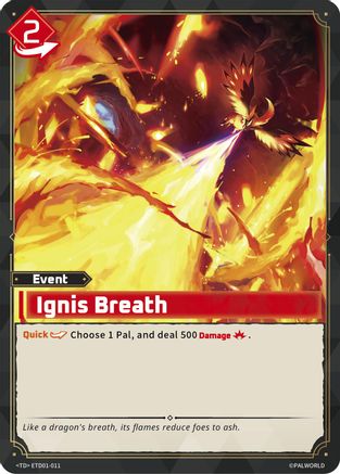Ignis Breath (ETD01-011) - TD01 Dawn of Palpagos RedBlue