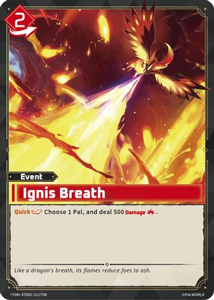 Ignis Breath (TSR) (ETD01-011TSR) - TD01 Dawn of Palpagos RedBlue Foil