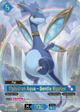 Elphidran Aqua - Gentle Ripples (TSP) (ETD01-012TSP) - TD01 Dawn of Palpagos RedBlue Foil