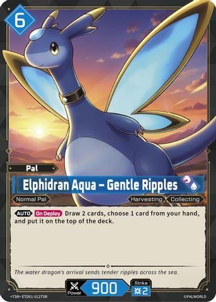 Elphidran Aqua - Gentle Ripples (TSR) (ETD01-012TSR) - TD01 Dawn of Palpagos RedBlue Foil