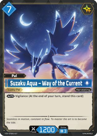 Suzaku Aqua - Way of the Current (ETD01-017) - TD01 Dawn of Palpagos RedBlue