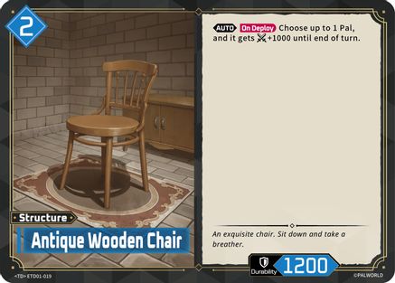 Antique Wooden Chair (ETD01-019) - TD01 Dawn of Palpagos RedBlue