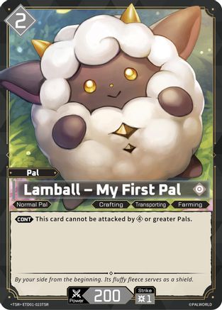 Lamball - My First Pal (TSR) (ETD01-023TSR) - TD01 Dawn of Palpagos RedBlue Foil