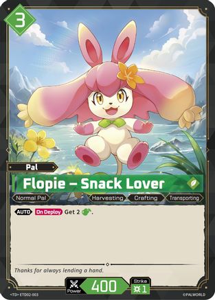 Flopie - Snack Lover (ETD02-003) - TD02 Dawn of Palpagos GreenPurple