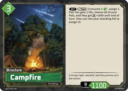 Campfire (ETD02-009) - TD02 Dawn of Palpagos GreenPurple