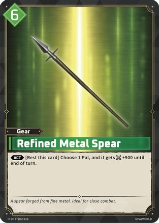 Refined Metal Spear (ETD02-010) - TD02 Dawn of Palpagos GreenPurple