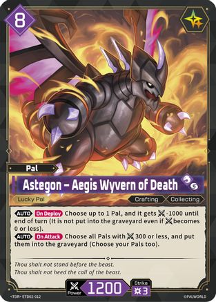 Astegon - Aegis Wyvern of Death (ETD02-012) - TD02 Dawn of Palpagos GreenPurple