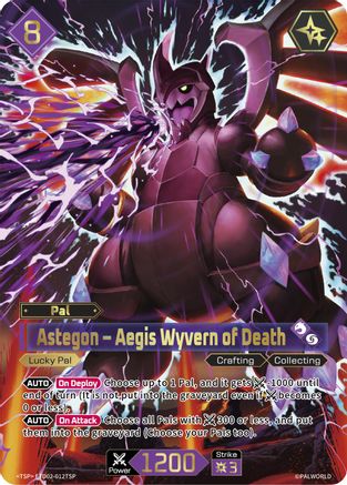 Astegon - Aegis Wyvern of Death (TSP) (ETD02-012TSP) - TD02 Dawn of Palpagos GreenPurple Foil