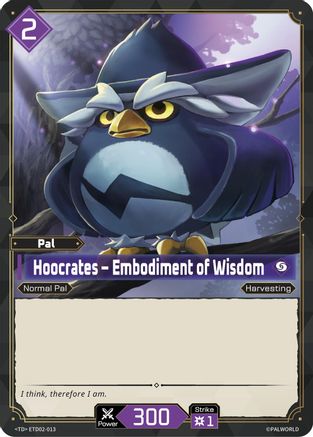 Hoocrates - Embodiment of Wisdom (ETD02-013) - TD02 Dawn of Palpagos GreenPurple