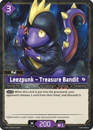 Leezpunk - Treasure Bandit (TSR) (ETD02-014TSR) - TD02 Dawn of Palpagos GreenPurple Foil