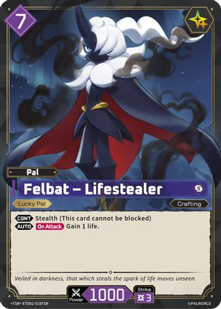 Felbat - Lifestealer (TSR) (ETD02-018TSR) - TD02 Dawn of Palpagos GreenPurple Foil