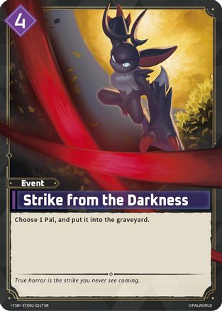 Strike from the Darkness (TSR) (ETD02-021TSR) - TD02 Dawn of Palpagos GreenPurple Foil