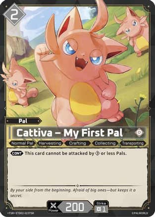 Cattiva - My First Pal (TSR) (ETD02-023TSR) - TD02 Dawn of Palpagos GreenPurple Foil