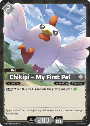 Chikipi - My First Pal (TSR) (ETD02-024TSR) - TD02 Dawn of Palpagos GreenPurple Foil