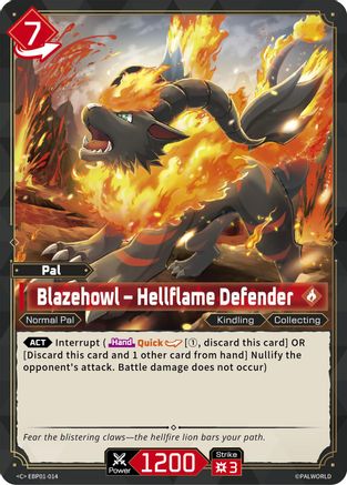 Blazehowl - Hellflame Defender (EBP01-014) - BP01 Dawn of Palpagos
