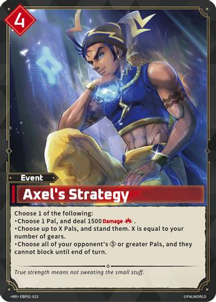 Axel's Strategy (EBP01-023) - BP01 Dawn of Palpagos Foil