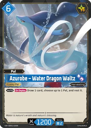 Azurobe - Water Dragon Waltz (SR) (EBP01-029SR) - BP01 Dawn of Palpagos Foil