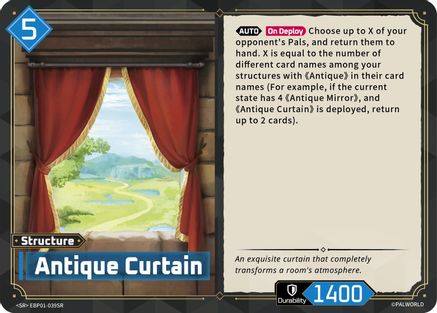 Antique Curtain (SR) (EBP01-039SR) - BP01 Dawn of Palpagos Foil