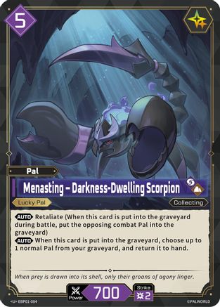 Menasting - Darkness-Dwelling Scorpion (EBP01-084) - BP01 Dawn of Palpagos