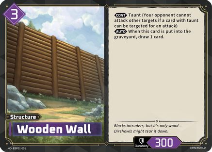 Wooden Wall (EBP01-091) - BP01 Dawn of Palpagos