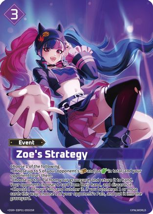 Zoe's Strategy (OSR) (EBP01-095OSR) - BP01 Dawn of Palpagos Foil