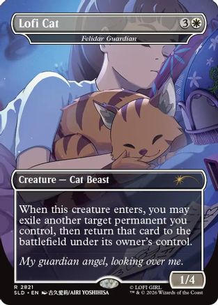 Lofi Cat - Felidar Guardian (SLD-2821) - Secret Lair Drop Series