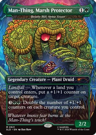 Man-Thing, Marsh Protector - Bristly Bill, Spine Sower (SLD-2621) - Secret Lair Drop Series Foil