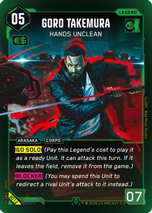 Goro Takemura - Hands Unclean (B012) - Embracing Power  Beta Starter Deck Foil