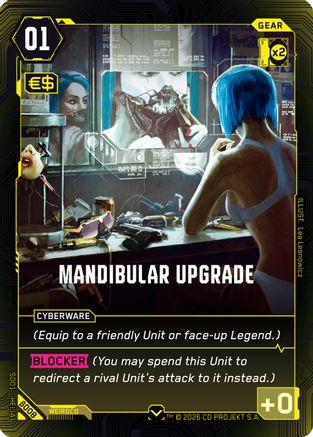 Mandibular Upgrade (B008) - The Heist  Beta Starter Deck