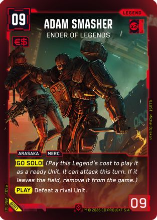 Adam Smasher - Ender of Legends (Epic) (B001) - Welcome to Night City  Beta Foil