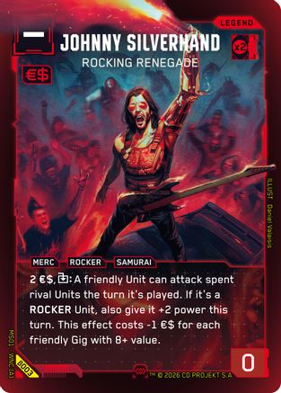 Johnny Silverhand - Rocking Renegade (Secret) (B003) - Welcome to Night City  Beta Foil