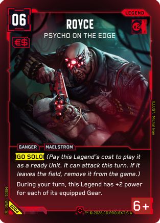 Royce - Psycho on the Edge (Rare) (B004) - Welcome to Night City  Beta Foil