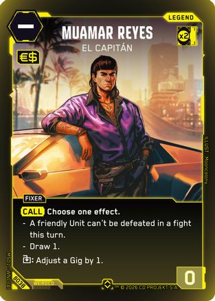 Muamar Reyes - El Capitan (Rare) (B038) - Welcome to Night City  Beta Foil