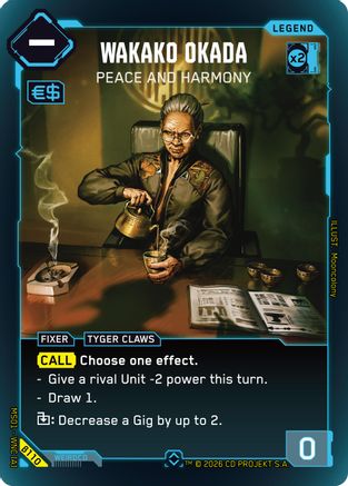 Wakako Okada - Peace and Harmony (Rare) (B110) - Welcome to Night City  Beta Foil