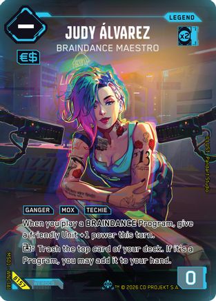 Judy Alvarez - Braindance Maestro (ILegend) (B157) - Welcome to Night City  Beta Foil
