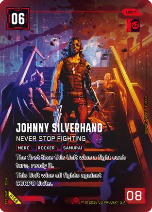 Johnny Silverhand - Never Stop Fighting (IO) (B159) - Welcome to Night City  Beta Foil