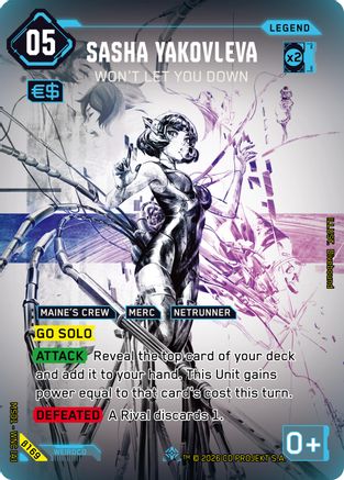 Sasha Yakovleva - Won't Let You Down (ISecret) (B169) - Welcome to Night City  Beta Foil