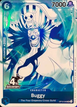 Buggy (4th Anniversary Treasure Campaign Pack) (OP12-049) - One Piece Promotion Cards Foil
