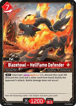 Blazehowl - Hellflame Defender (EPR-003) - Palworld Promo Cards Foil