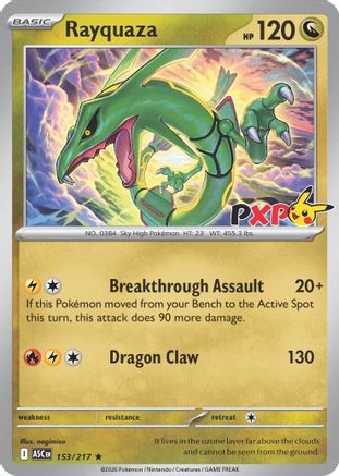 Rayquaza (Cosmos Holo) (153/217) - Holofoil Miscellaneous Cards & Products - Rare