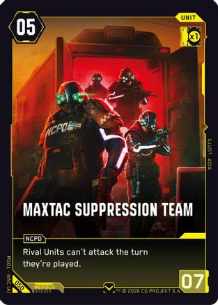 MaxTac Suppression Team (050) - Welcome to Night City  Retail