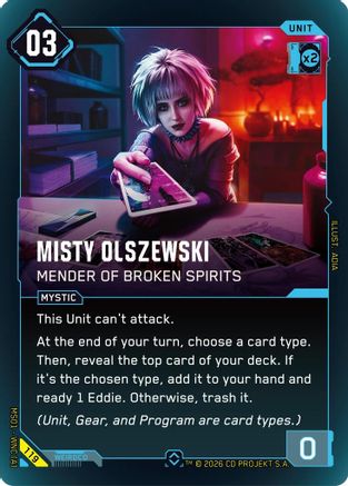 Misty Olszewski - Mender of Broken Spirits (119) - Welcome to Night City  Retail Foil
