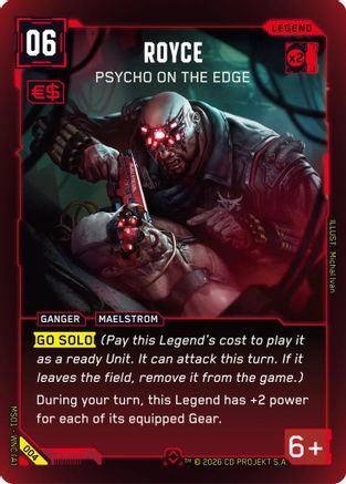 Royce - Psycho on the Edge (Rare) (004) - Welcome to Night City  Retail Foil