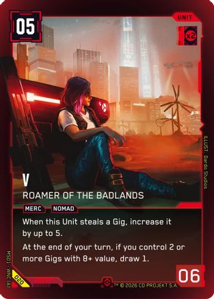 V - Roamer of the Badlands (020) - Welcome to Night City  Retail Foil