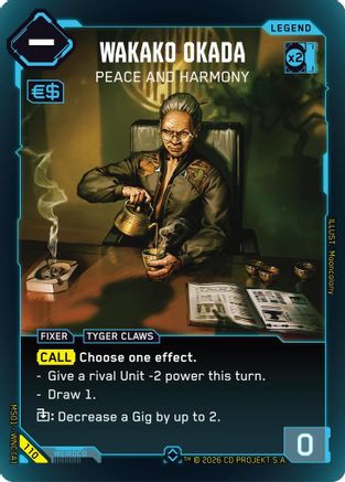 Wakako Okada - Peace and Harmony (Rare) (110) - Welcome to Night City  Retail Foil